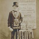 Anti-Masonic campaigner with poster